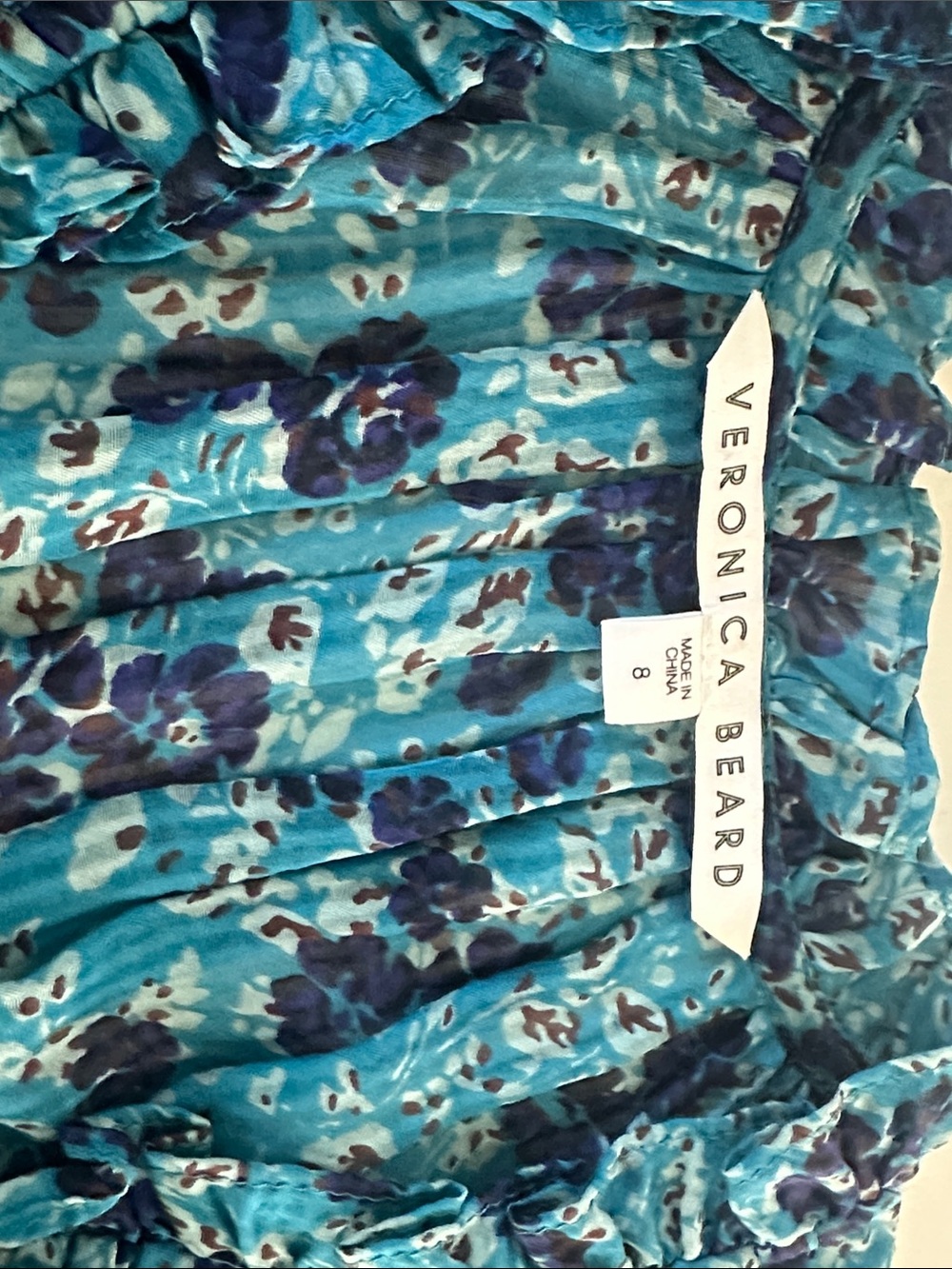 Veronica Beard Teal Silk Dress - Picture 9 of 12